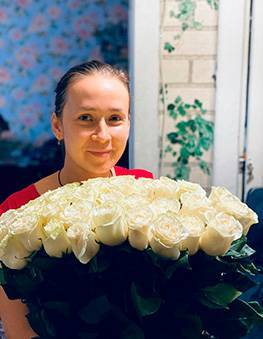 Букет из белых роз