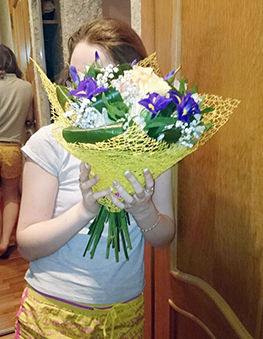 Букет с ирисами
