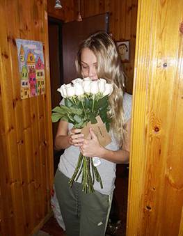 Букет из белых роз